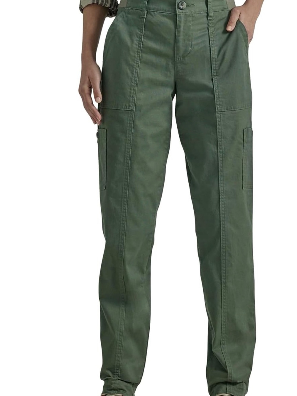 Lee Olive Green Women's Utility Pants / Cargo Pants (10 Short) - Picture 8 of 10